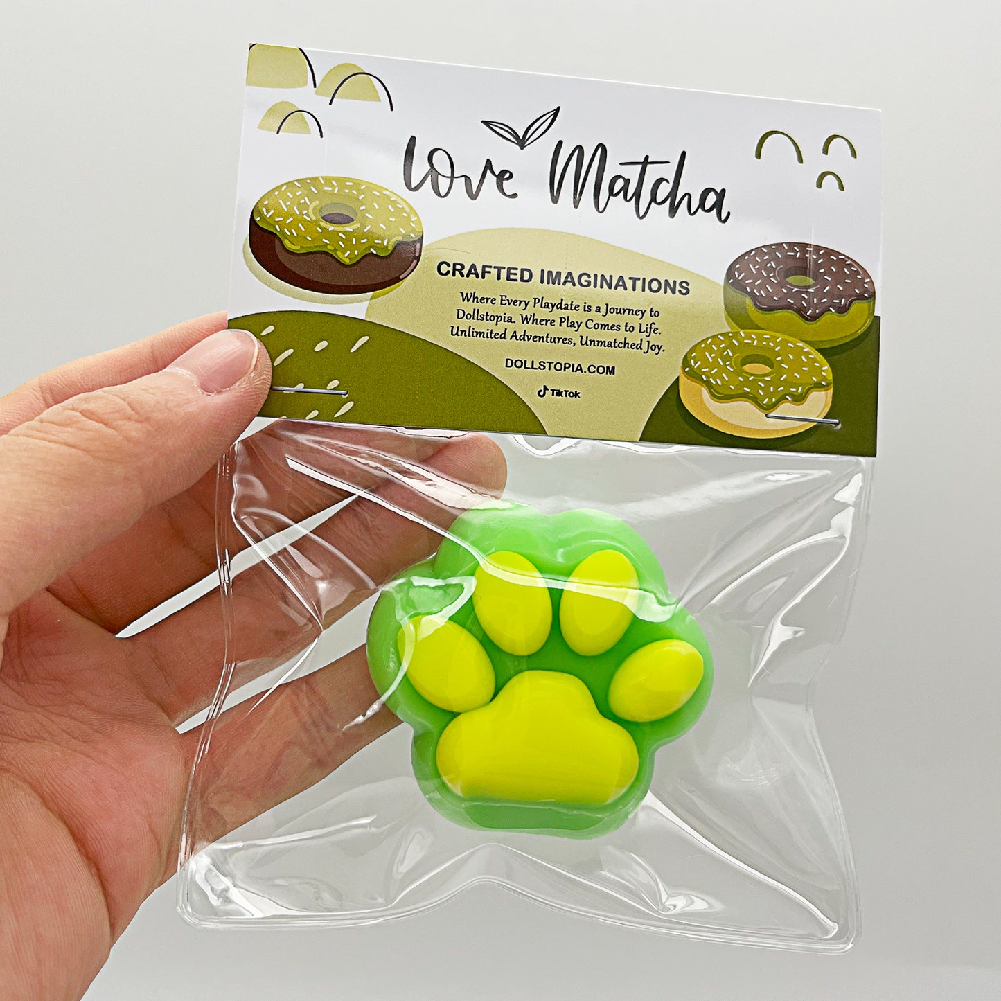 Matcha Cat Paw Squishy Toy