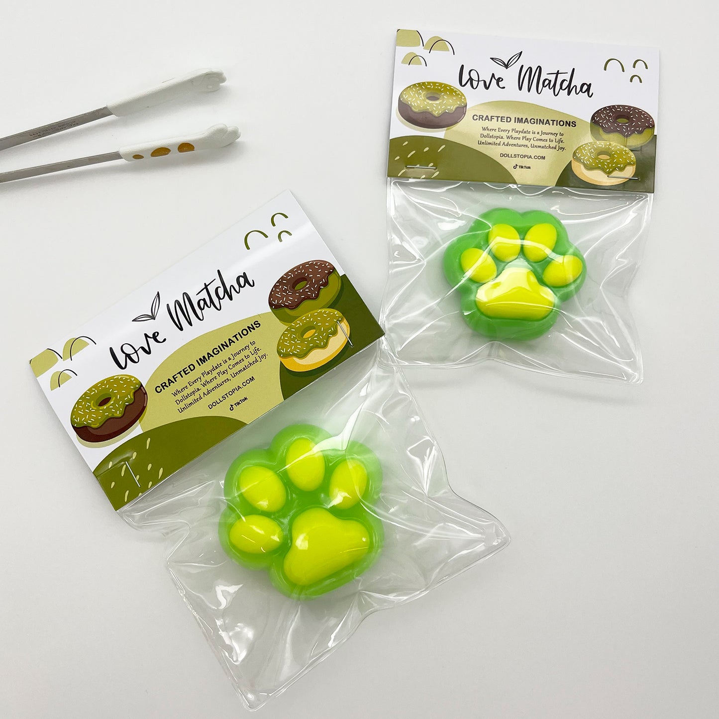 Matcha Cat Paw Squishy Toy